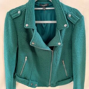Torrid Turquoise Motor Cycle Style Jacket for Women